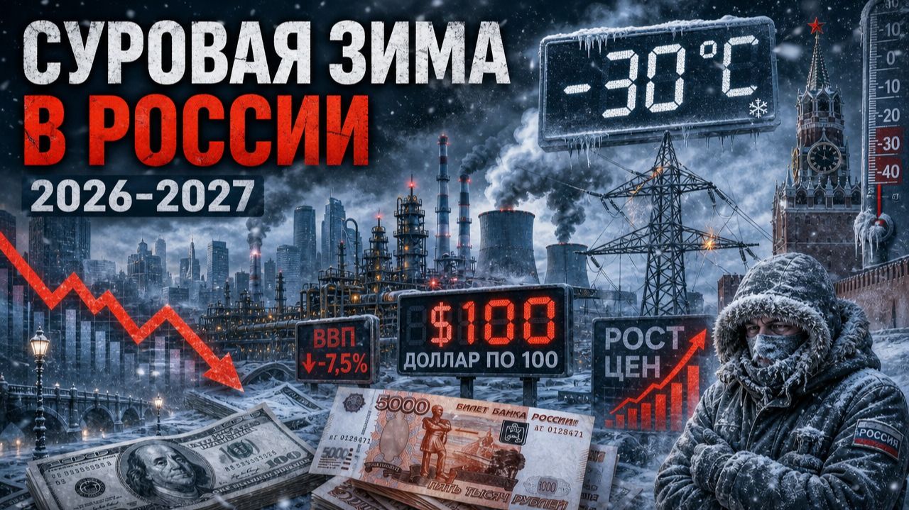 СУРОВАЯ ЗИМА В РОССИИ 2026 - 2027 / Макроэкономика, Энергетика, Геополитика, Доллар по 100