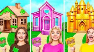 Домики Одного Цвета Бедная vs Богатая vs Ультра Богатая | Умные Гаджеты или Лайфхаки