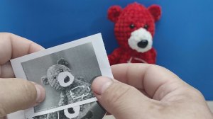 Фотоаппарат для медведя Кости. Игрушки для детей. Медведь Костя. Игрушка.