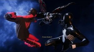 Classic Black Suit Peter and 10th Anniversary Suit Miles VS Venom | Marvel's Spider-Man 2