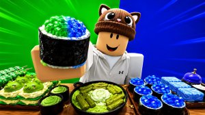 💚 ПИР ЗЕЛЁНОЙ И СИНЕЙ ЕДЫ в РОБЛОКС! 💙 | Roblox ASMR Мукбанг