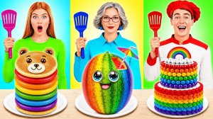 Кулинарный Челлендж с Радужной Едой # Вкусные Кухонные Лайфхаки Multi DO Challenge