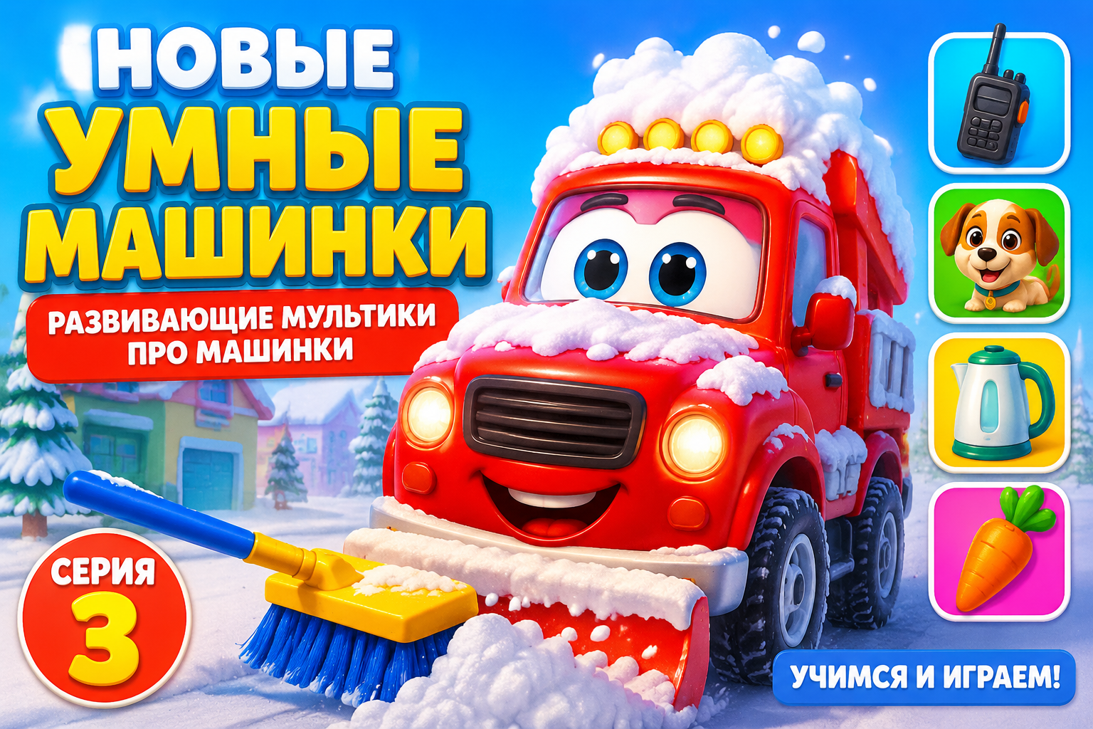 Новые умные машинки — серия 3. Развивающий мультфильм