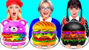 Кулинарный Челлендж# Уэнсдей Против Бабушки # Удивительный Челлендж с Едой