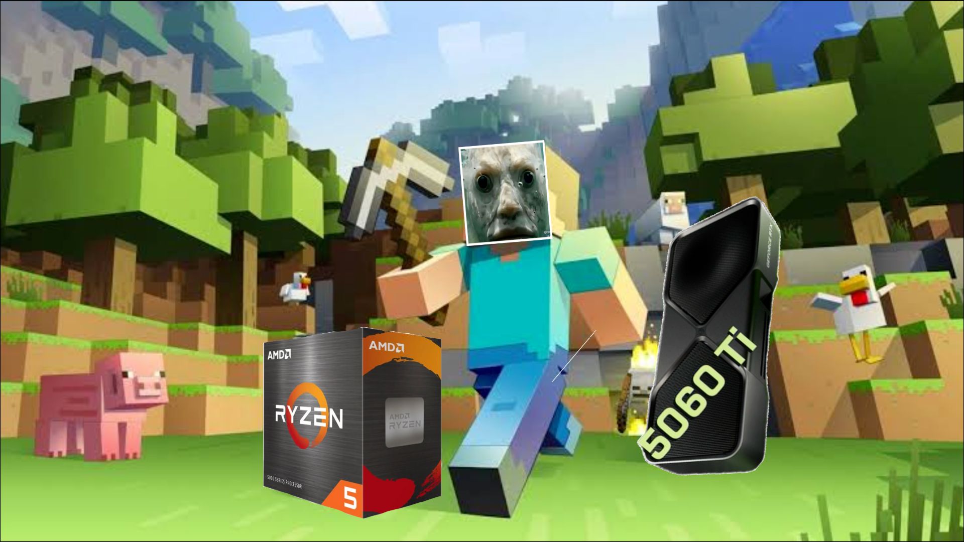 Minecraft: Gaming Test With RTX 5060Ti 8gb And AMD Ryzen 5 5600