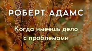 Когда имеешь дело с проблемами. Роберт Адамс. Живой голос