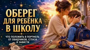 ОБЕРЕГ ДЛЯ РЕБЁНКА В ШКОЛУ | ЧТО ПОЛОЖИТЬ В ПОРТФЕЛЬ ОТ ОБИДЧИКОВ, СГЛАЗА И ЗАВИСТИ