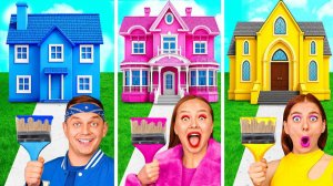 Домики Одного Цвета Челлендж # Крутые Творческие Лайфхаки Fun Challenge