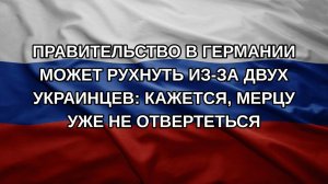 Правительство в Германии может рухнуть из-за двух украинцев: кажется, Мерцу уже не отвертеться