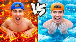 24 ЧАСА В ГОРЯЧЕМ БАССЕЙНЕ VS ХОЛОДНОМ !!