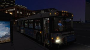 Поездка на New Flyer D40LF по маршруту №124 по карте Chicago Downtown