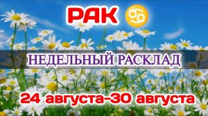 РАК♋  Недельный расклад 24-30 АВГУСТА /Таро Прогноз/Сферы жизни