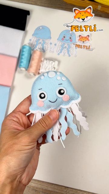 Игрушки из фетра / Шьём игрушку - медуза из фетра 🪼 #feltli #изфетра #своимируками #учушить #фетр