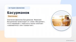 Фамилия Басурманов: происхождение, значение и склонение