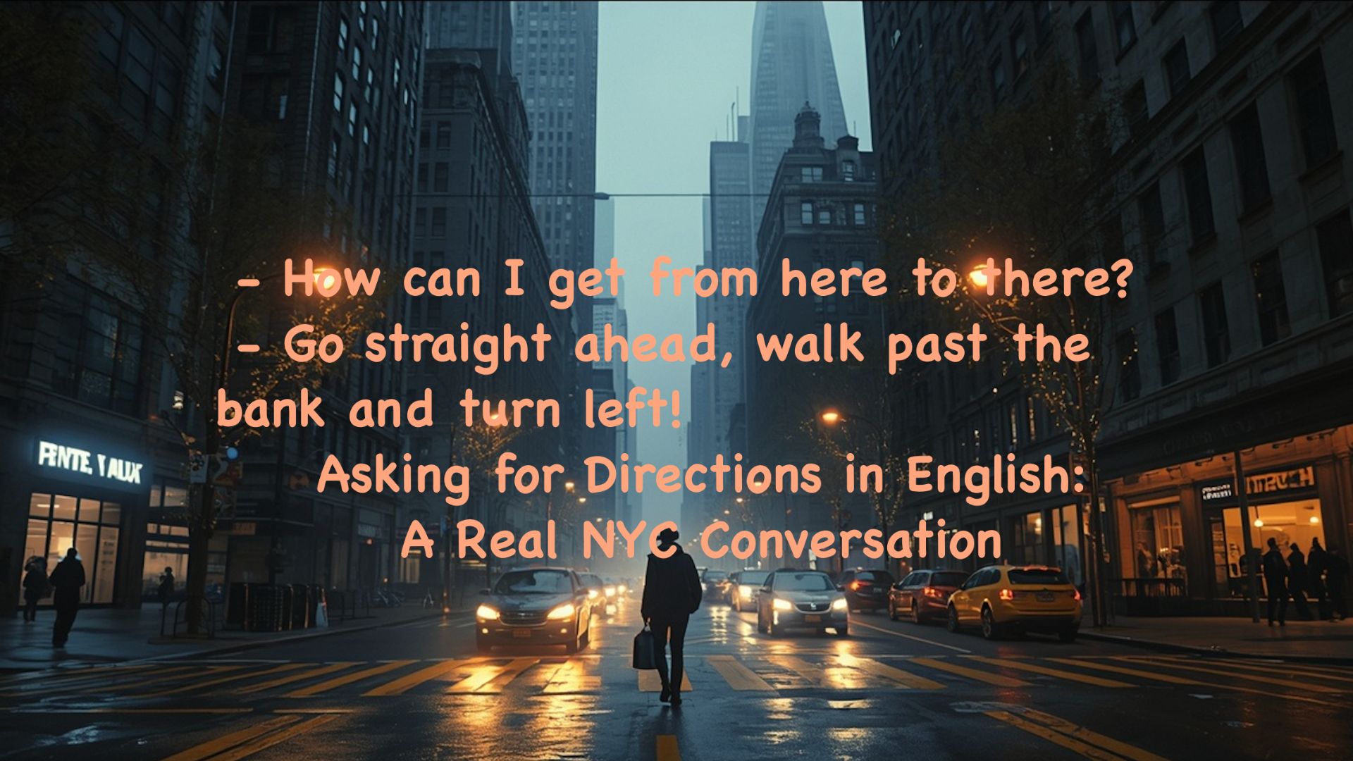 Lost In The City That Never Sleeps - How Can I Get From Here To There? - English Conversation.