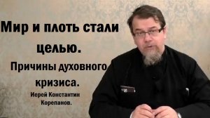 Мир и плоть стали целью. Причины духовного кризиса. Иерей Константин Корепанов. (13.07.2019)