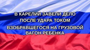 |Н. РФ| В Карелии завели дело после удара током взобравшегося на грузовой вагон ребенка