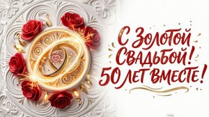 С ЗОЛОТОЙ СВАДЬБОЙ 50 ЛЕТ! ❤️ Красивое поздравление с годовщиной свадьбы | Песня