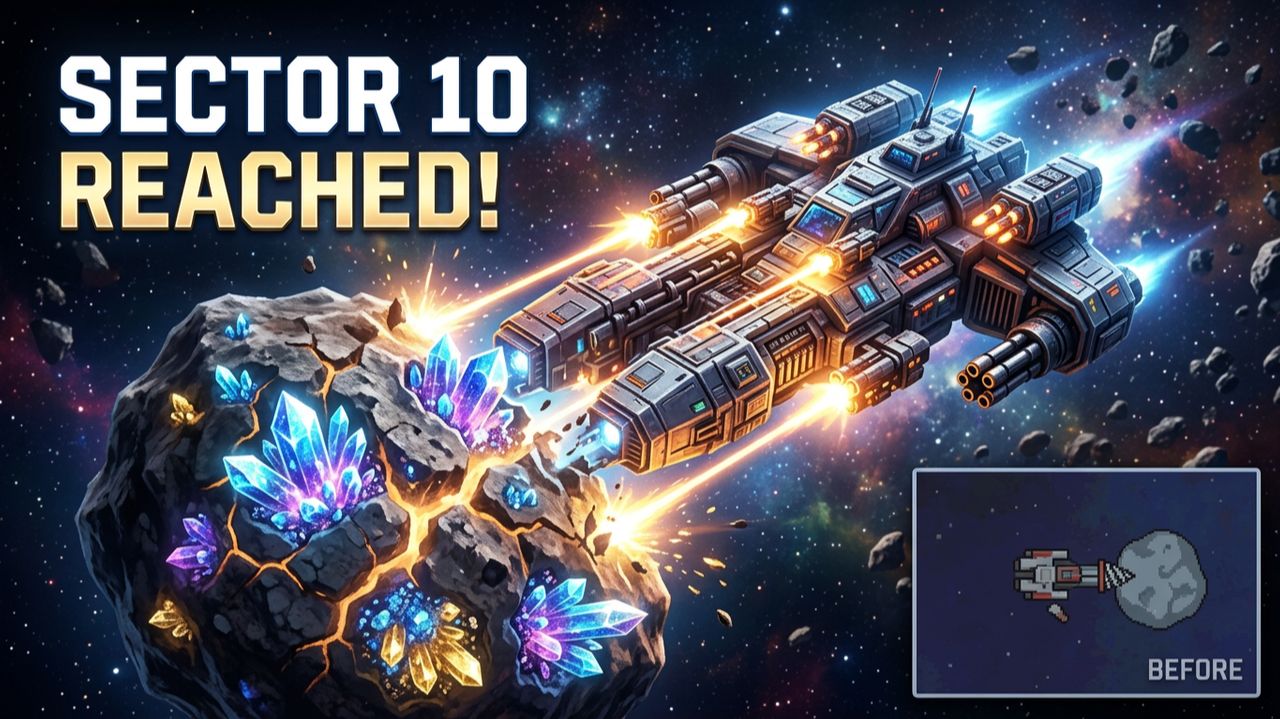 Space Rock Breaker - Дошел до 10 сектора! Престиж 2 и новые ресурсы (без комментариев)