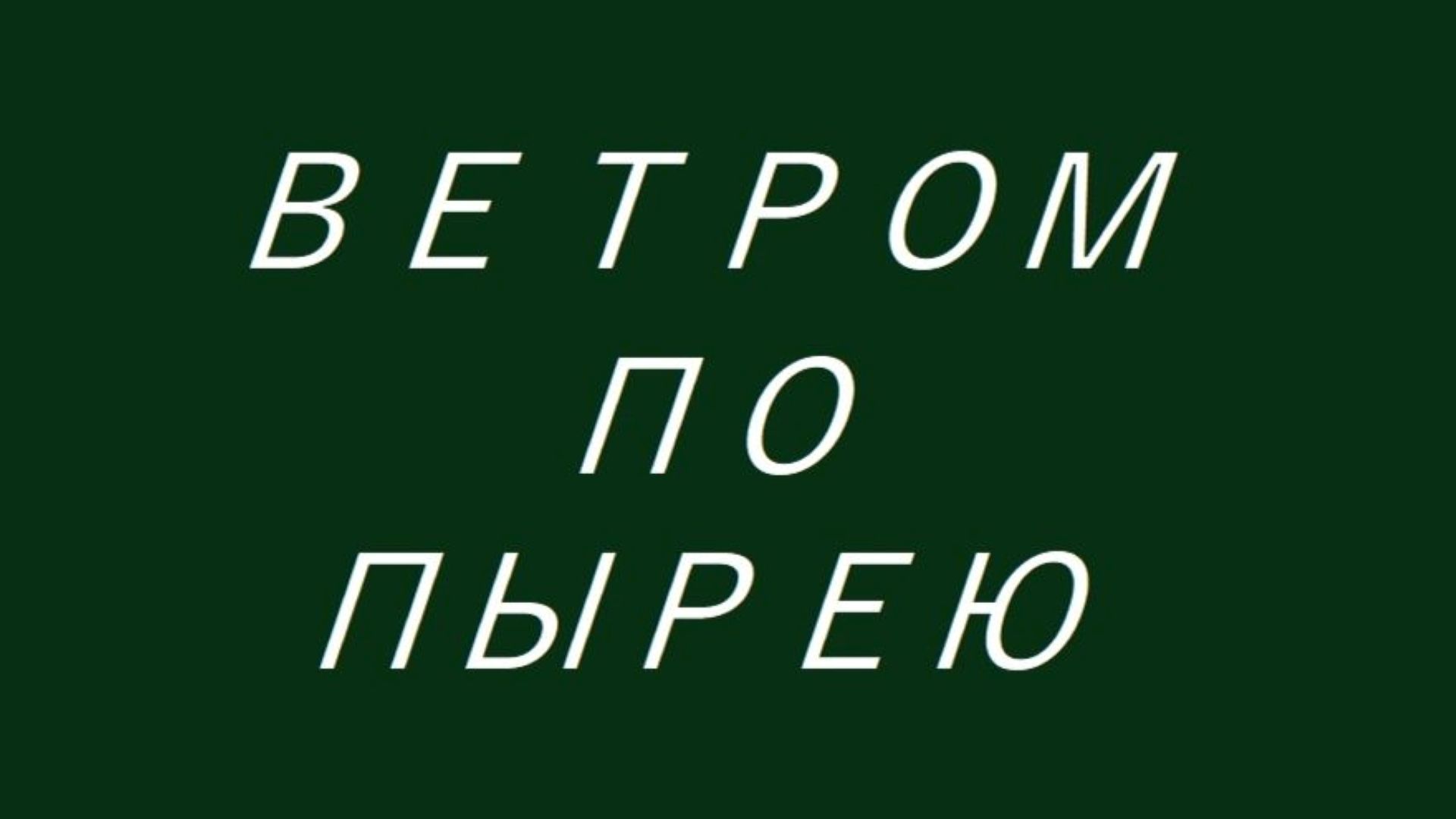 Сергей Знаменский - ВЕТРОМ ПО ПЫРЕЮ 