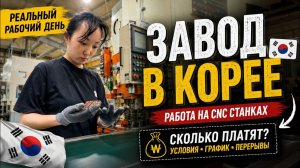 КАК ВЫЖИВАЮТ РУССКОЯЗЫЧНЫЕ В ЮЖНОЙ КОРЕЕ: ДЕНЬ НА ЗАВОДЕ В КОРЕЕ  Работа на CNC, зарплата и условия