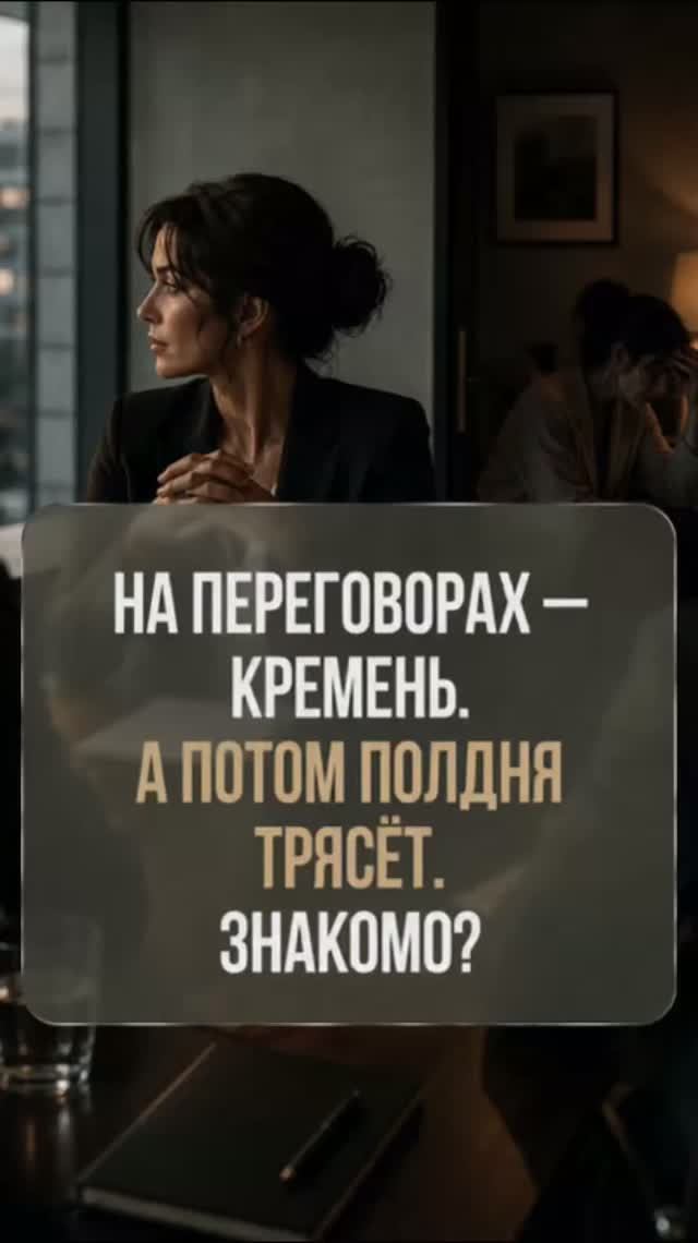 На переговорах — кремень. А потом полдня трясёт. Знакомо?