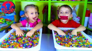Orbeez Challenge - Shopkins Toy Opening - Surprise Toys For Kids Видео для детей Tiki Taki