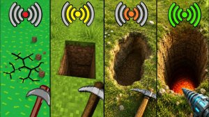 Эксперимент: копаем строго вниз с разным Wi-Fi в Minecraft (полностью новый формат)