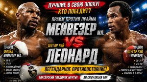 БОЙ МЕЧТЫ! Флойд Мейвезер - Шугар Рэй Леонард. ИИ симуляция