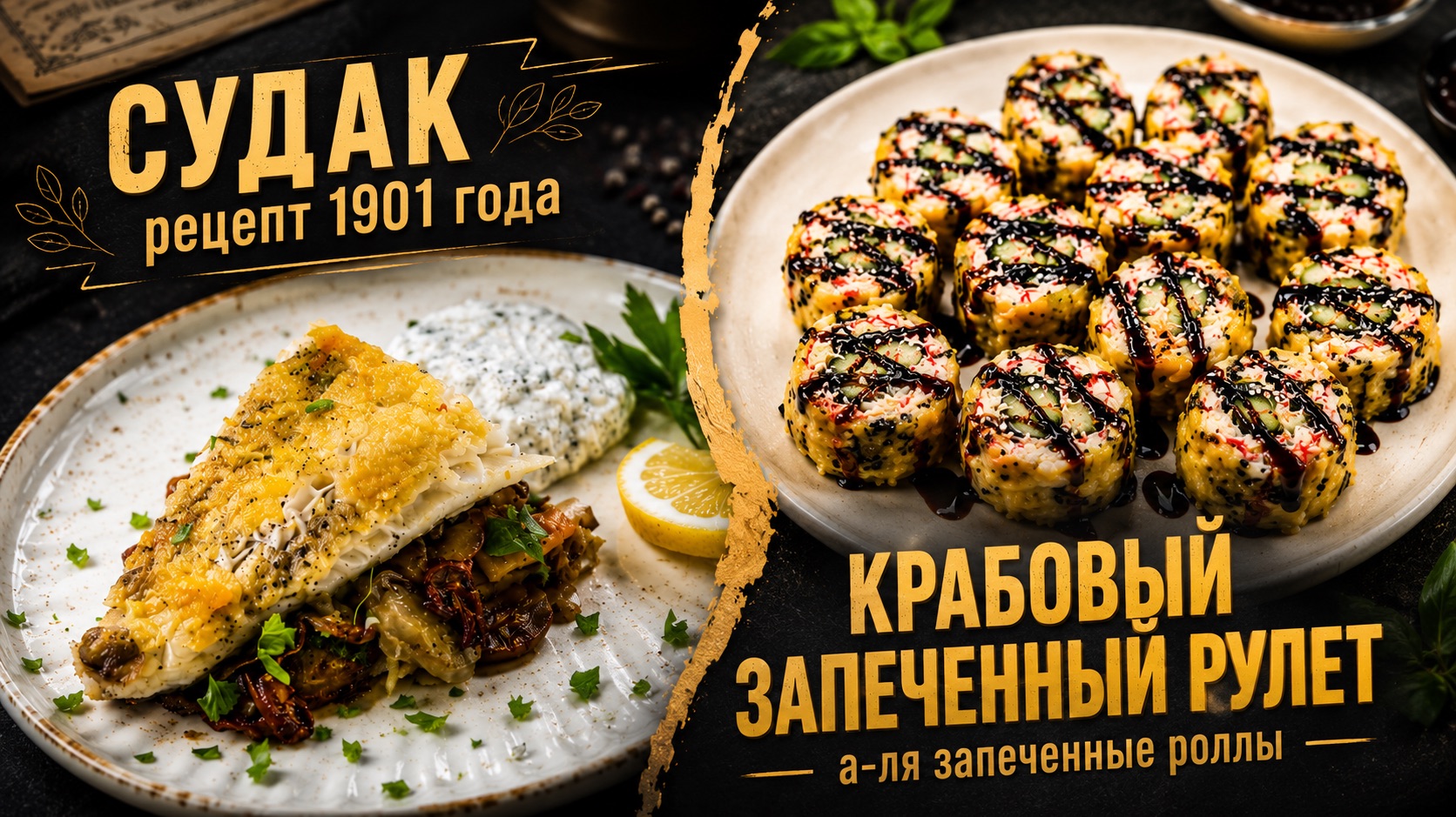 СУДАК ПО-ЦАРСКИ РЕЦЕПТ 1901г. | КРАБОВЫЙ ЗАПЕЧЕННЫЙ РУЛЕТ