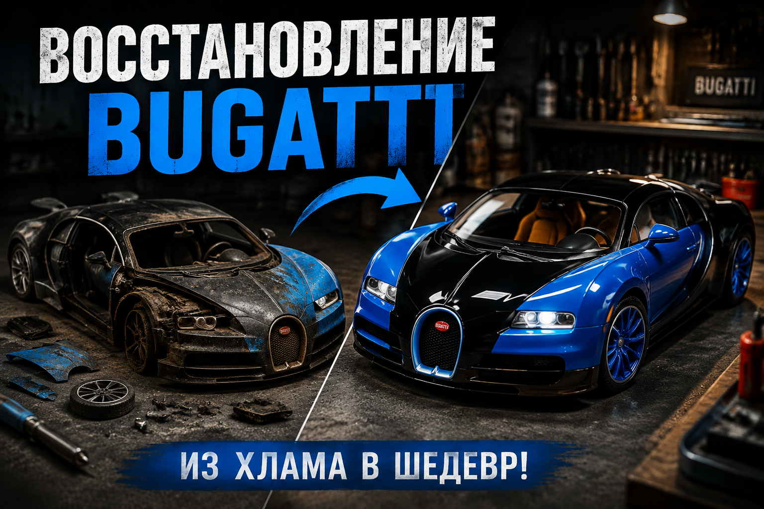 Реставрация модели Bugatti Veyron