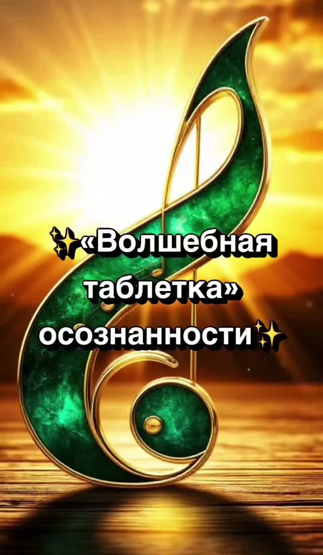✨Волшебная таблетка осознанности✨
