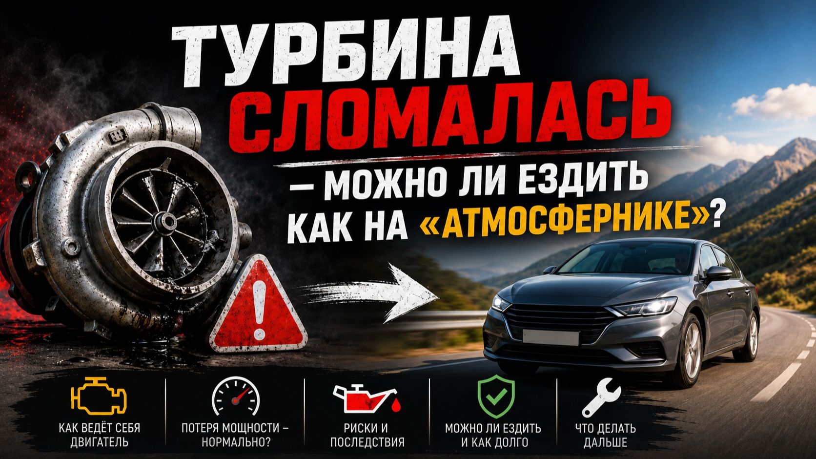 Турбина сломалась — можно ли ездить как на «атмосфернике»?