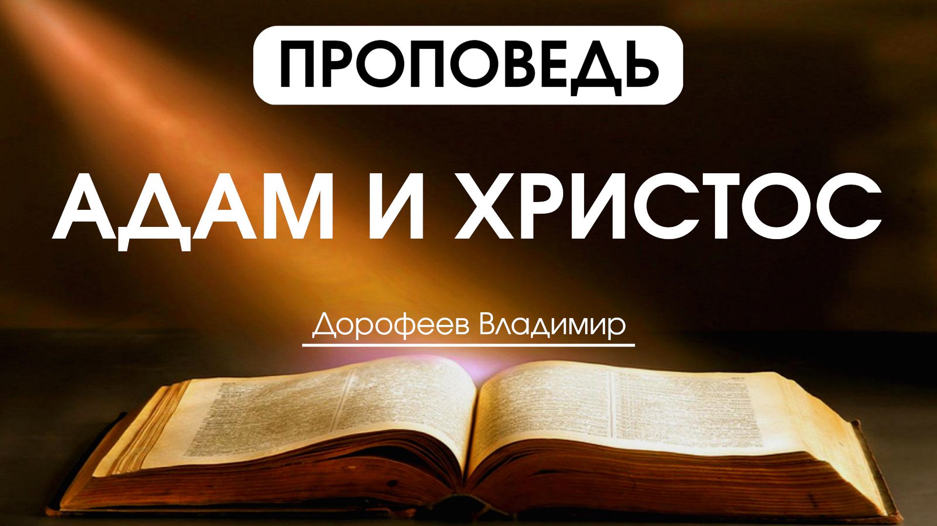 Адам и Христос | Владимир Дорофеев | 11.08.2026
