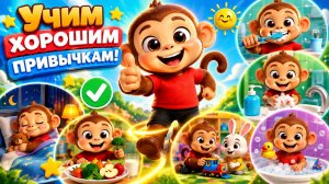 Обезьянка Лео учит хорошим привычкам! 🪥 Мультик для детей