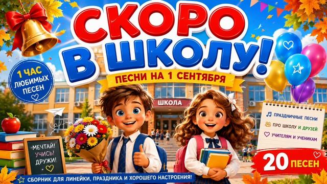 Песни на 1 Сентября 🎒 Здравствуй, школа! | 20 школьных песен на линейку | День знаний современные