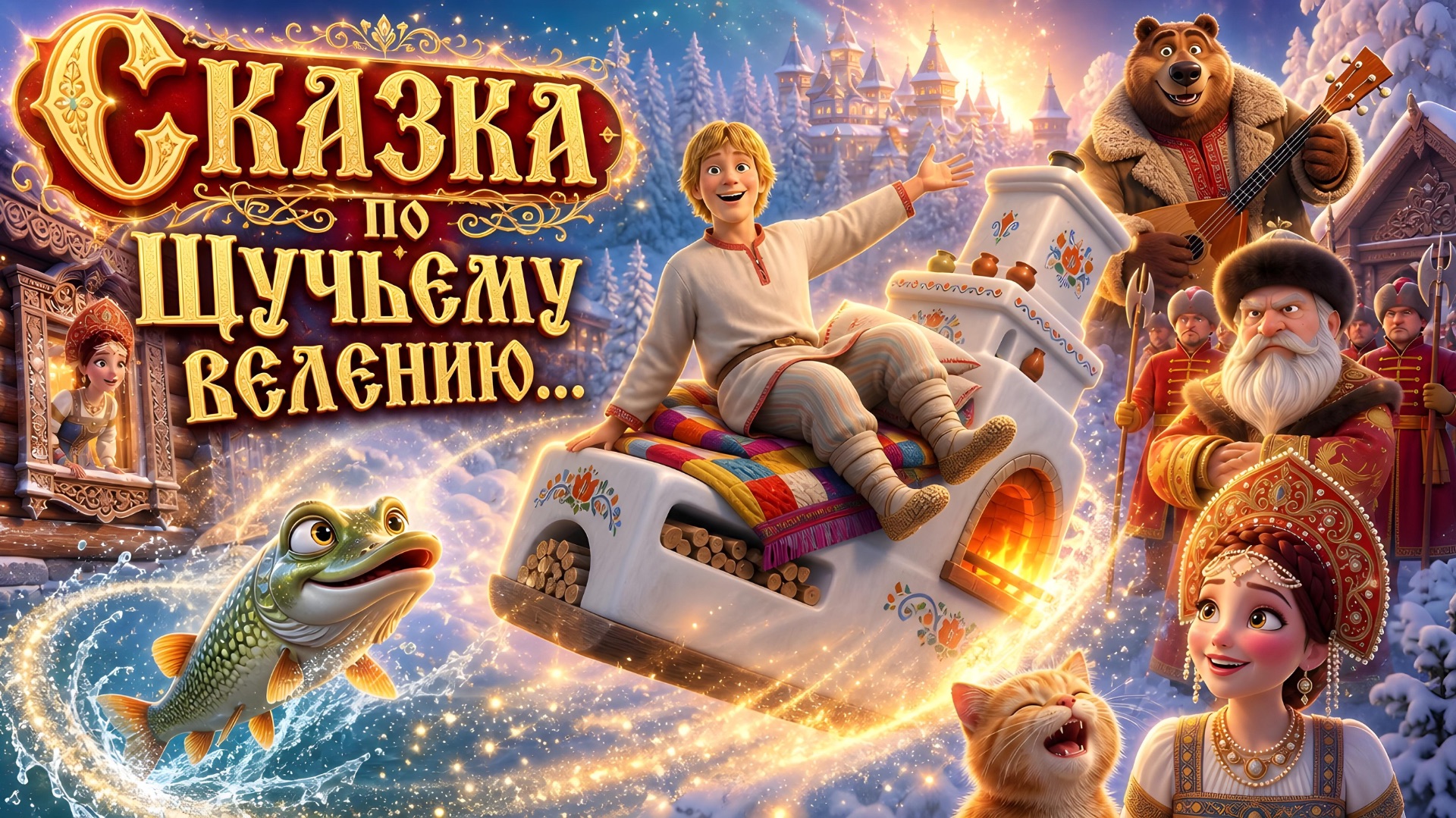 Сказка По щучьему велению... 🐟 Мультфильм про Емелю и Щуку | RUSNEURO