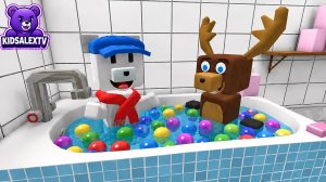🐻🦌 Медведь и Олень веселятся в огромной ванне! 🛁 | Super Bear Adventure