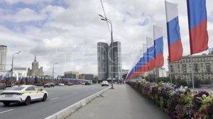 Акция ко Дню флага в Москве