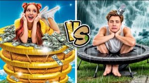 57 БОГАТЫЙ vs БЕДНЫЙ БАТУТ ! Влад Бумага А4 Видео Влада Влад а4 Бумага а4 А 4