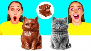Челлендж. Шоколадная Еда vs Настоящая еда # Удивительные Кухонные Рецепты от KiKi Challenge