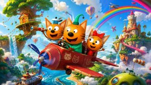 Три кота, игры для детей.