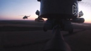 Кадры выполнения боевого задания экипажем вертолета Ми-28НМ армейской авиации ГВ «Север»