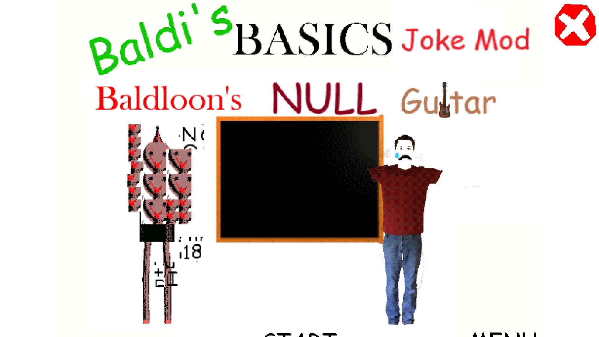 Baldi's Basics Joke Mod - Baldloon's NULL Guitar (Good Ending) - BossFight
