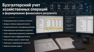 Бухгалтерский учет хозяйственных операций и формирование финансового результата.
