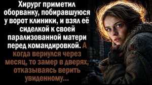 Хирург взял нищенку сиделкой больной матери. А вернувшись через месяц замер в дверях, не веря глаза!