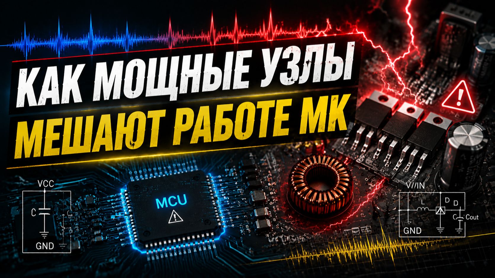 Как силовая часть мешает работе микроконтроллера