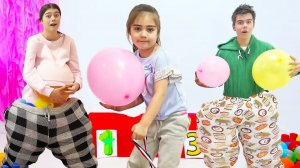 Веселые конкурсы с Воздушными Шарами для детей Мия Настя и Артем