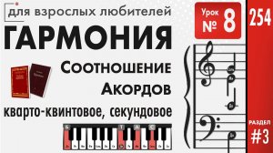 Кварто-квинтовое и секундовое соотношение аккордов (уроки гармонии)