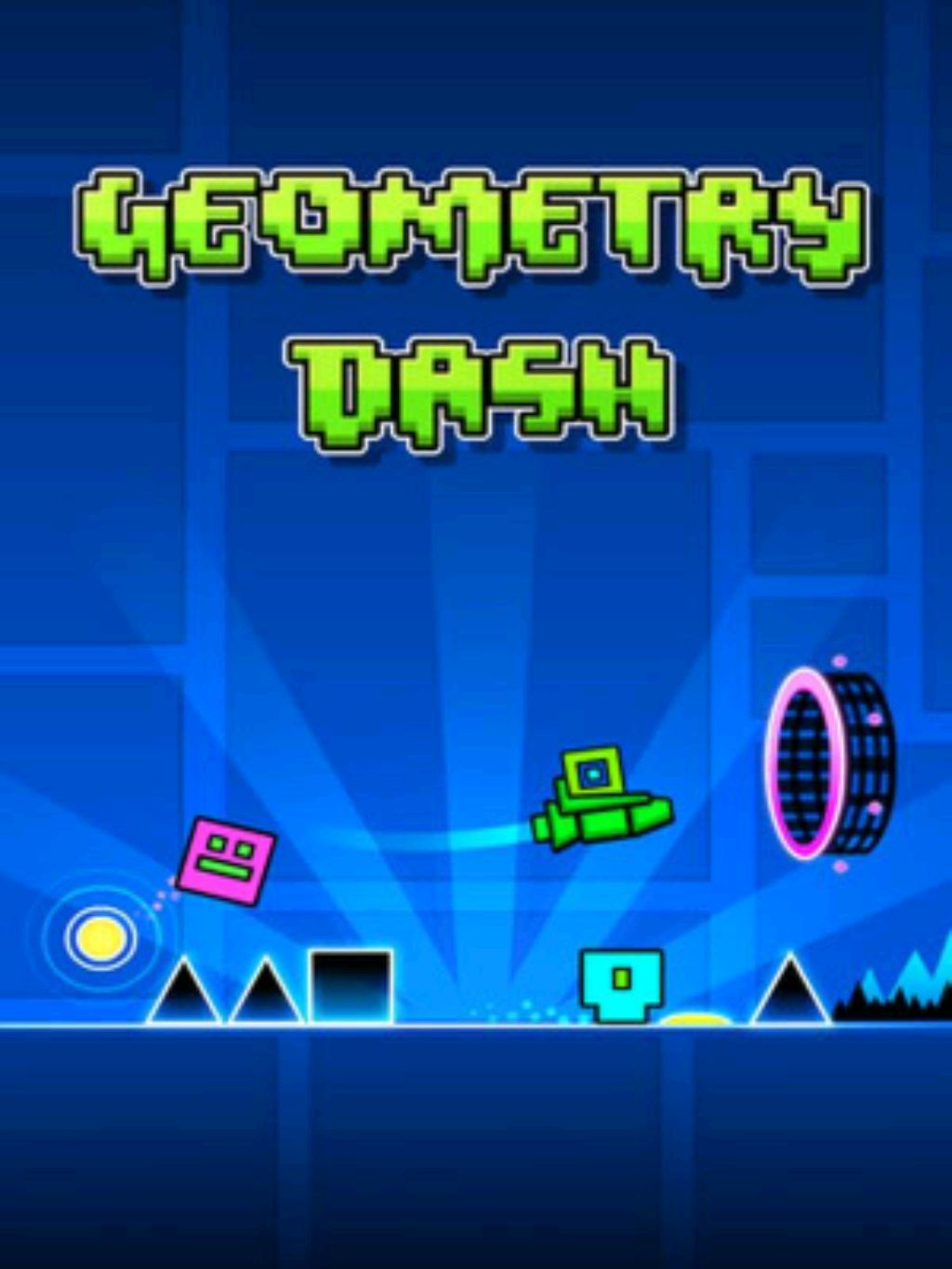 прохожу уровни Geometry Dash